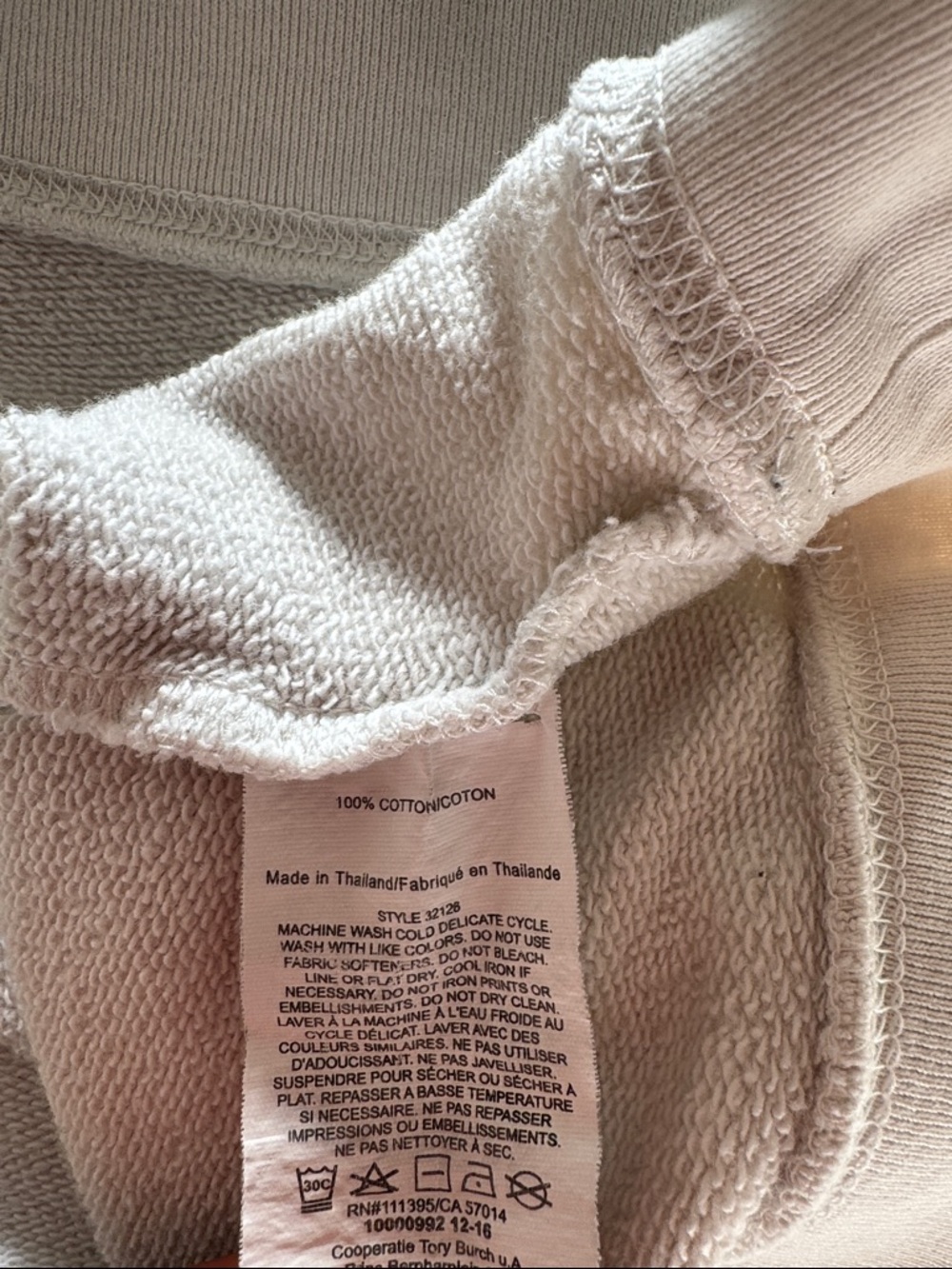Tory Burch Tory Sport Terry Crew LOVE Tennis Sweatshirt Small - Picture 5 of 7